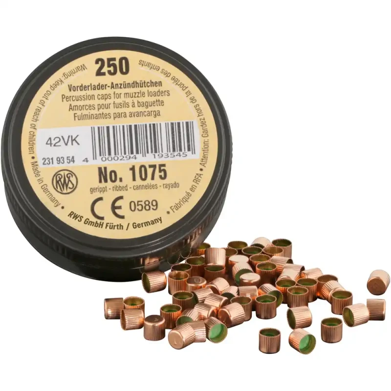 Amorces cannelées RWS 1075 pour revolver à poudre noire /250