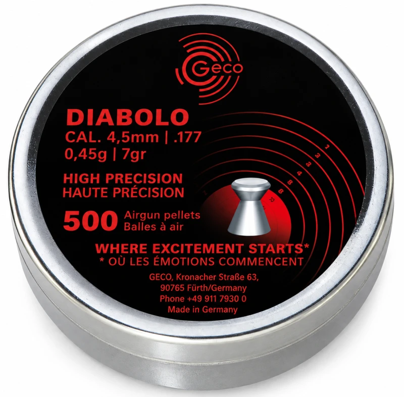 Plombs cal.4,5mm GECO Diabolo (0.45gr) /500