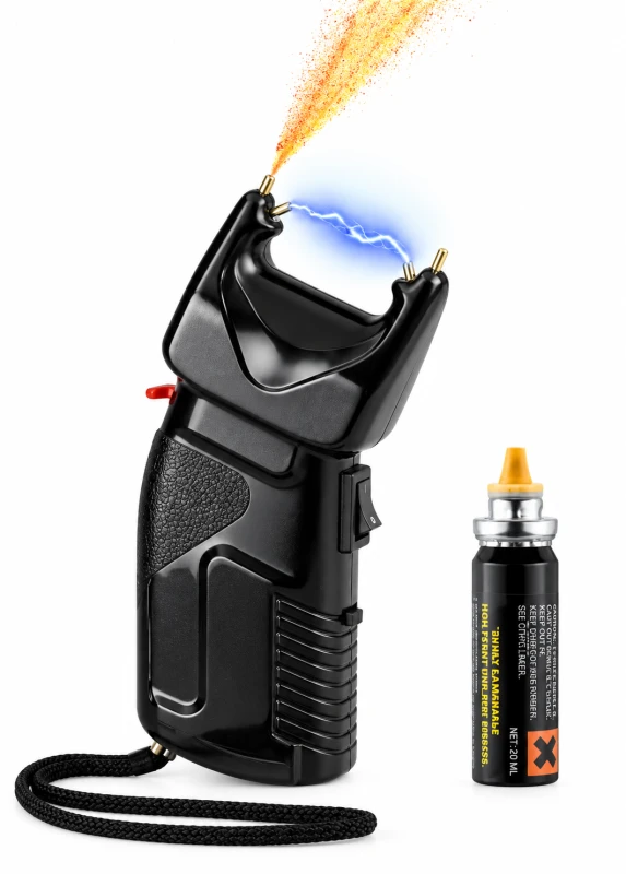 Poing shocker électrique ESP SCORPY 200 000 Volts avec bombe lacrymogène au piment OC