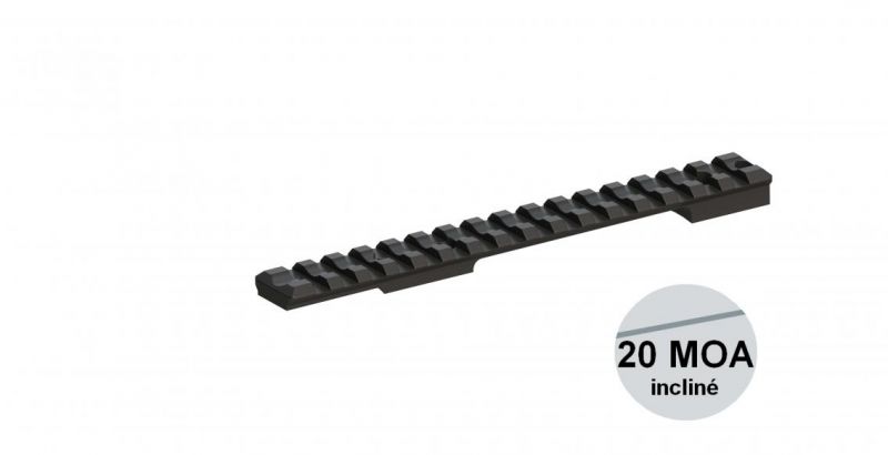 Embase longue - Rail picatinny RECKNAGEL REMINGTON 700 Short  (incliné à 20MOA)