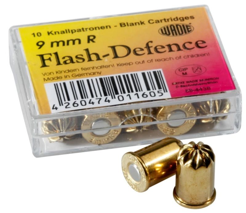 Cartouches à blanc 9mm Revolver FLASH Défense WADIE /10