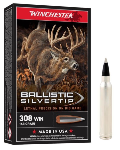 WINCHESTER cal.308 Win Ballistic Silvertip 168 grains - 10.9 grammes /20