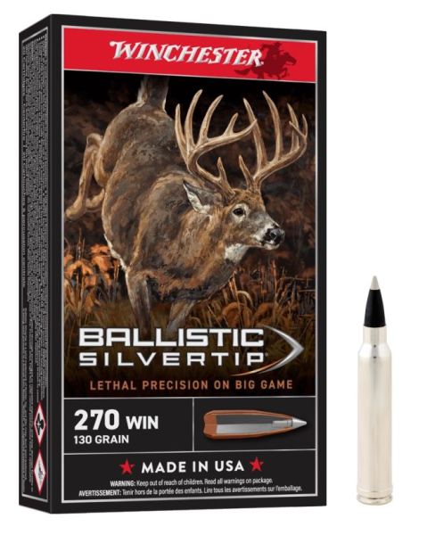 WINCHESTER cal.270 Win Ballistic Silvertip 130 grains - 8.4 grammes /20