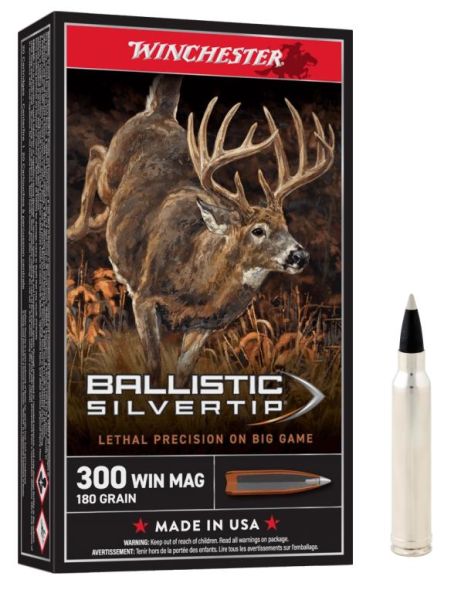 WINCHESTER cal.300 Win Mag Ballistic Silvertip 180 grains - 11.7 grammes /20