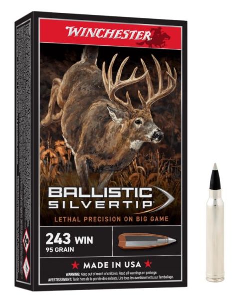 WINCHESTER cal.243 Win Ballistic Silvertip 95 grains - 6.1 grammes /20