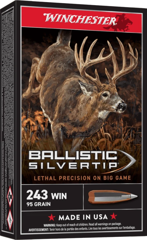 WINCHESTER cal.243 Win Ballistic Silvertip 95 grains - 6.1 grammes /20