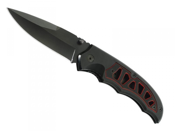 Couteau HERBERTZ G10 NOIR/ROUGE 11CM INOX + CLIP 