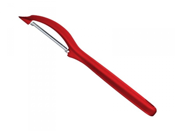 VICTORINOX EPLUCHEUR UNIVERSEL ROUGE - Pour fruits et légumes à peau molle ou dure