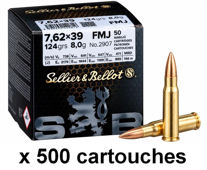 SELLIER & BELLOT cal.7,62x39 FMJ /500