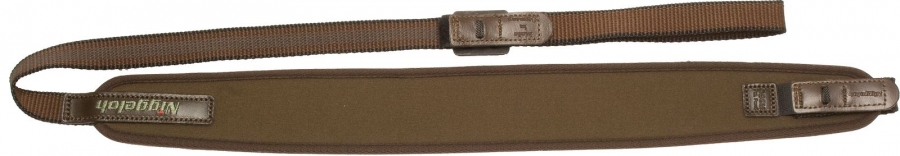 Bretelle avec attaches rapides NIGGELOH Néoprène Marron pour Carabine