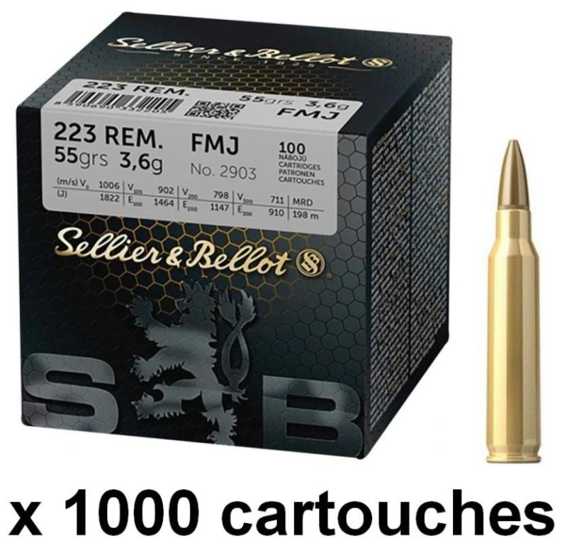 SELLIER & BELLOT cal.223 Rem FMJ 55gr /1000