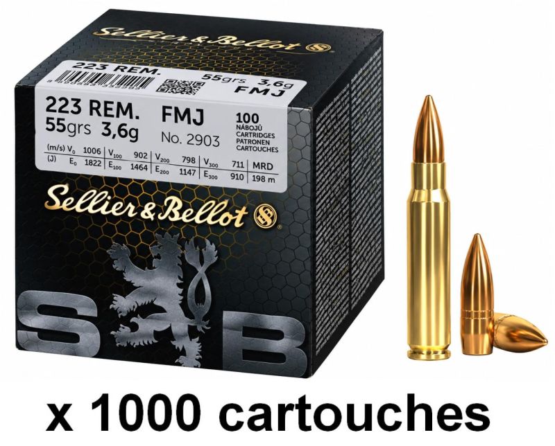 SELLIER & BELLOT cal.223 Rem FMJ 55gr /1000
