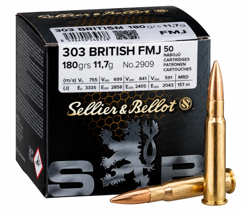 SELLIER & BELLOT cal.303 British FMJ 180 grains - 11.7 grammes /50