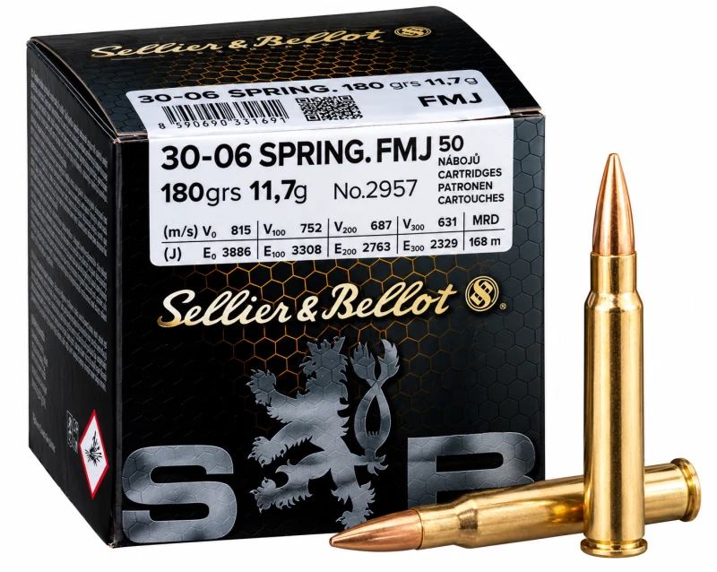 SELLIER & BELLOT cal.30-06 Sprg FMJ 180 grains - 11.7 grammes /50