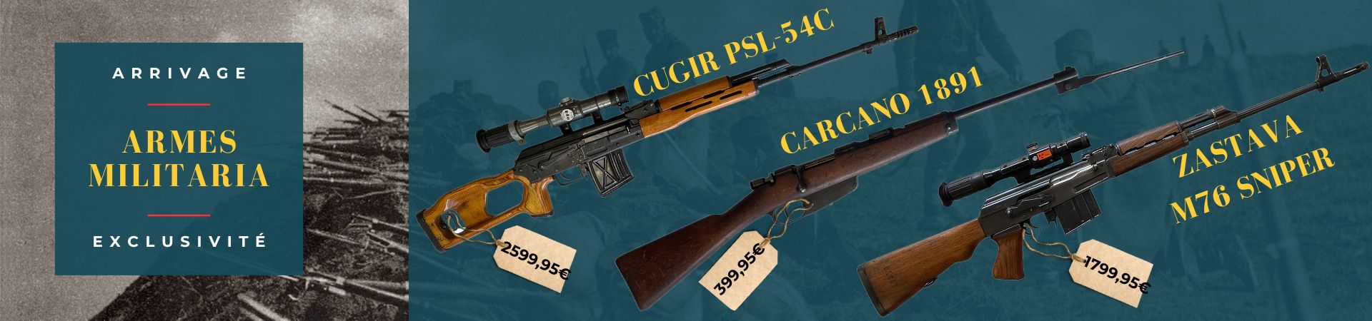 Arrivage armes MILITARIA 