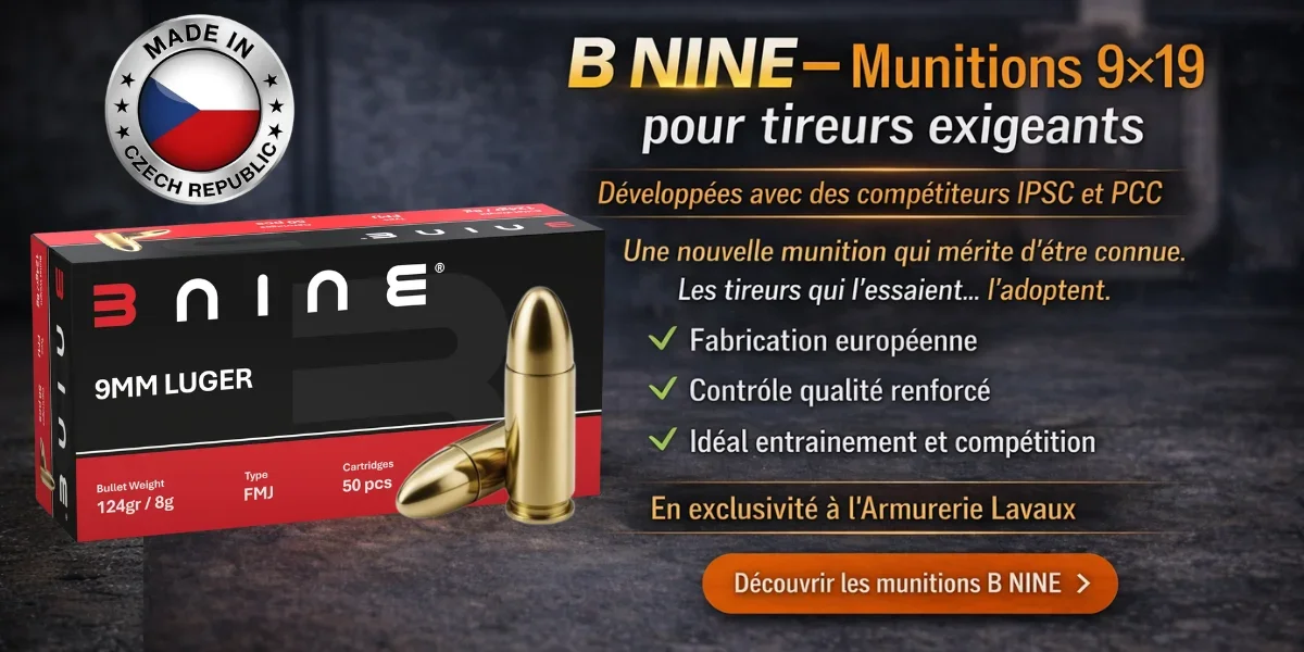 Munitions 9x19 B NINE à découvrir dès maintenant !