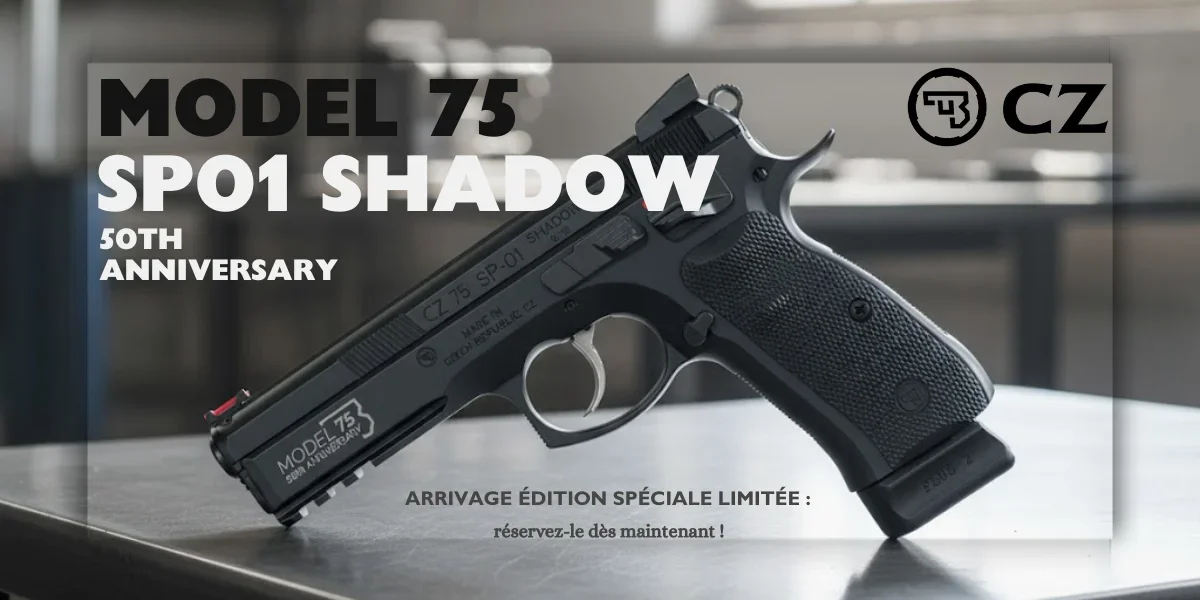 Précommande - Arrivage Pistolet CZ SP01 Shadow Anniversary calibre 9x19