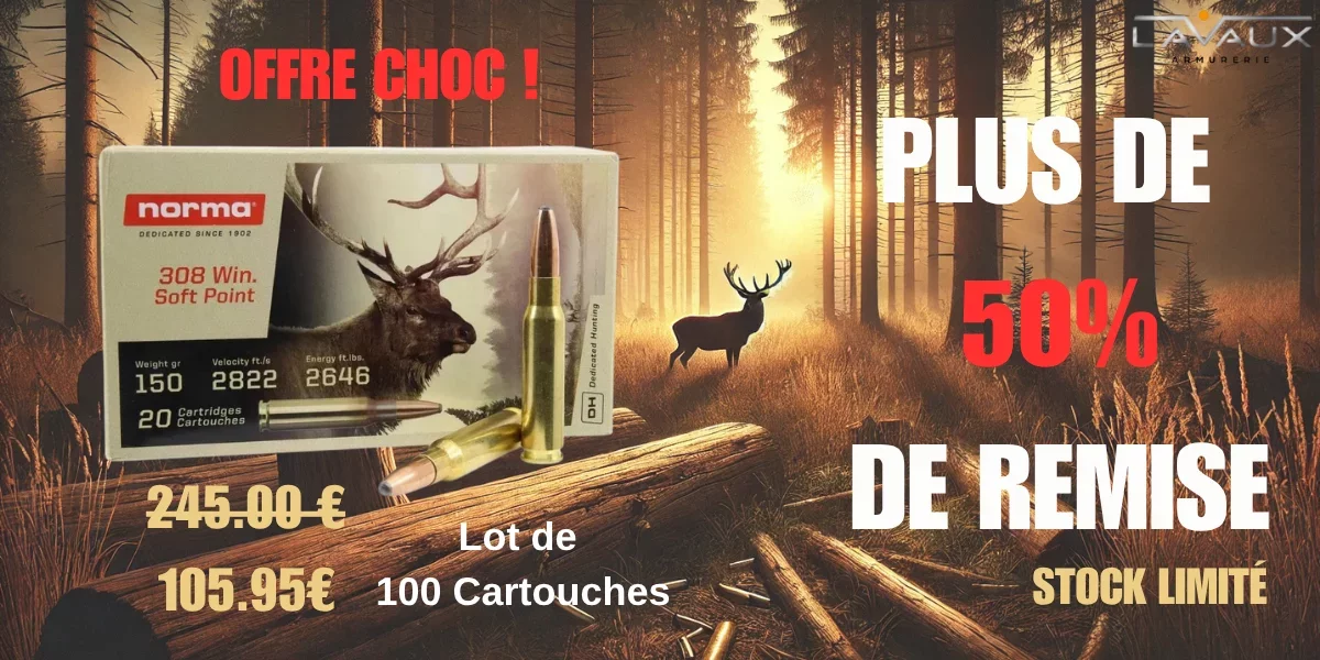 Offre Choc ! Munitions NORMA à -57% le lot de 100 cartouches