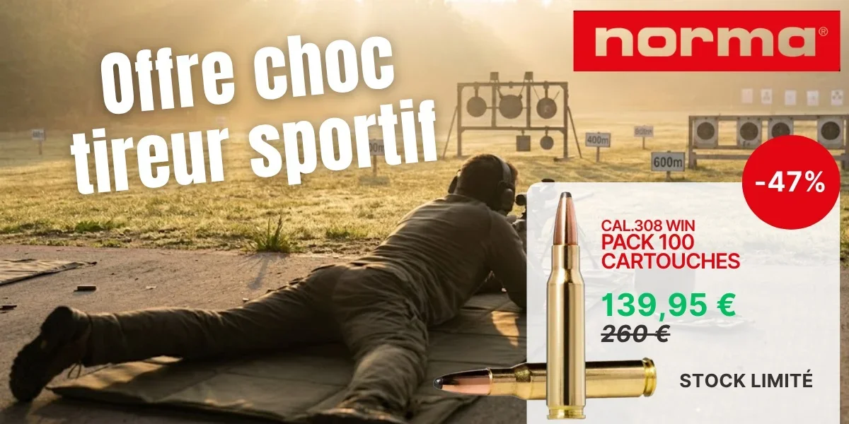 Offre Choc ! Munitions NORMA à -51% le lot de 100 cartouches