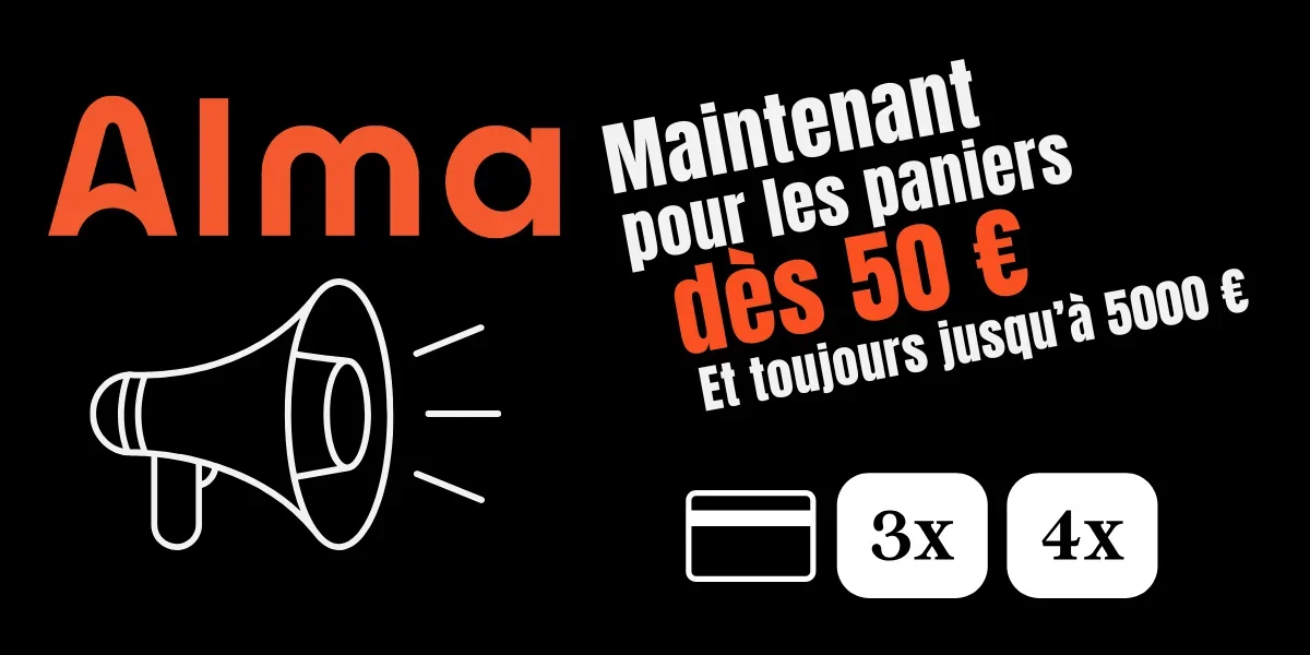 ALMA: Le paiement en plusieurs fois Simple. Garantie  - Payez en 2X - 3X - 4X